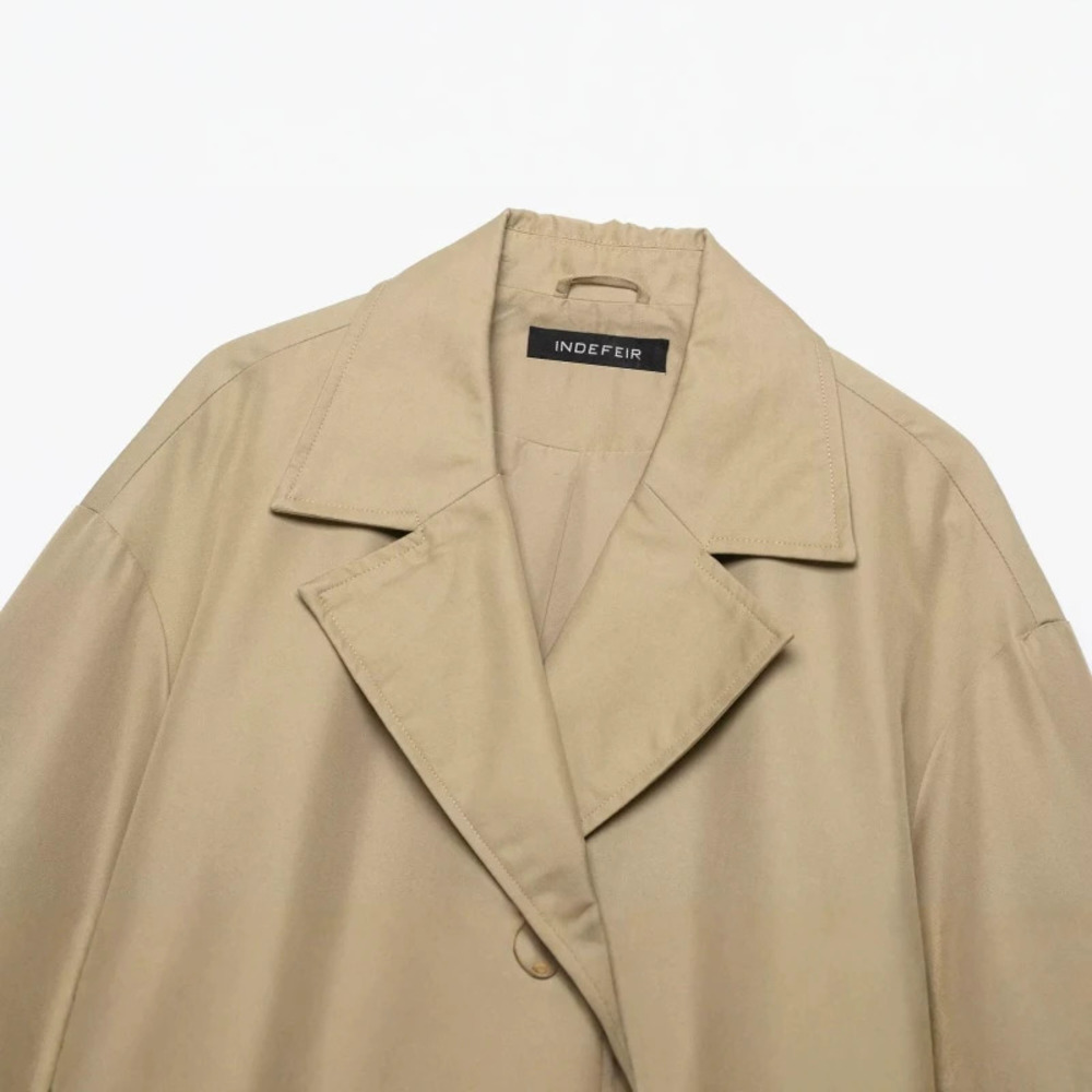 ZARA Premium Loose Fit Short Rolled Sleeve Trench Coat